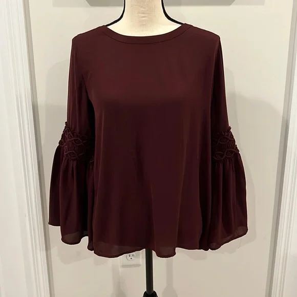 Loft Outlet Blouse with Bell Sleeves - Picture 1 of 8
